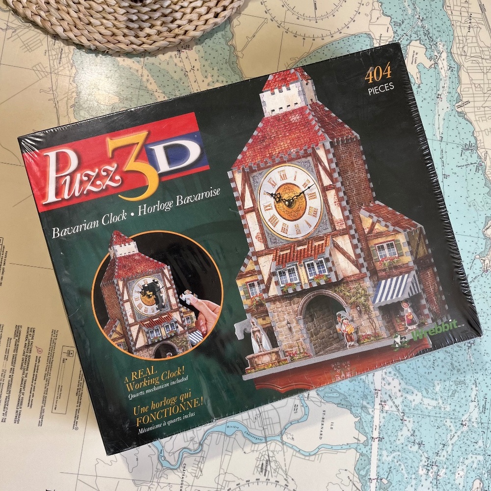 Vintage 1997 Puzz 3D Bavarian Clock Puzzle NIB